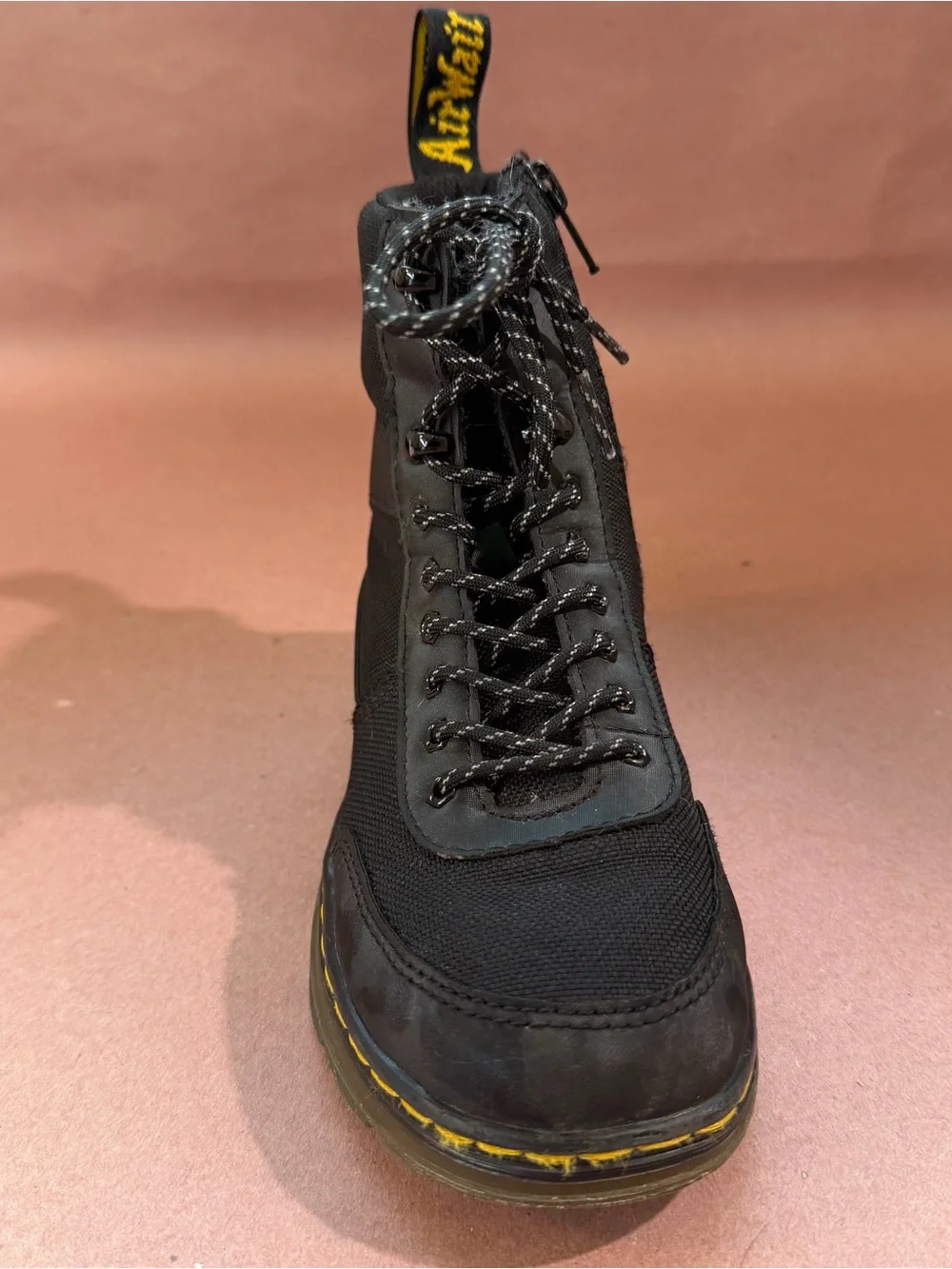 Dr. Martens Combs Tech Black Nylon Boots Kids Size 1